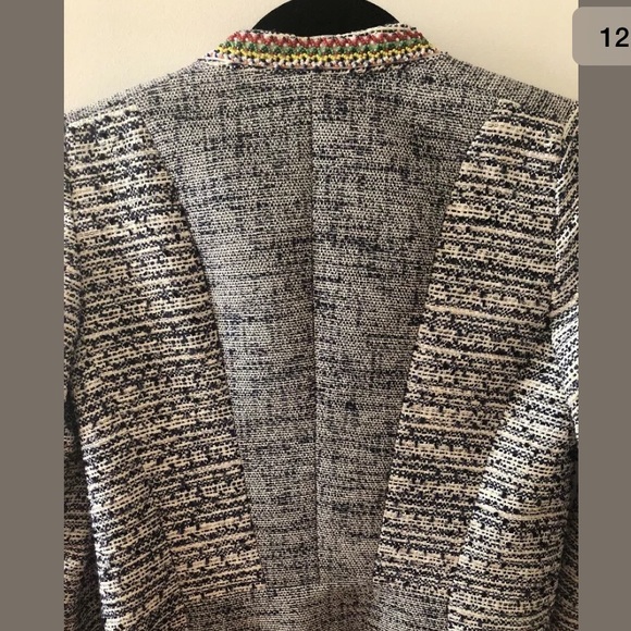 Maje Tweed Embellished Jacket Sz FR 36 - Picture 11 of 16